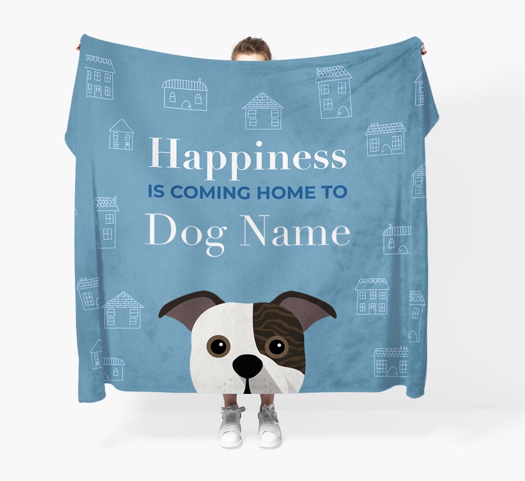 Happiness Is: Personalised {breedFullName} Throw Blanket