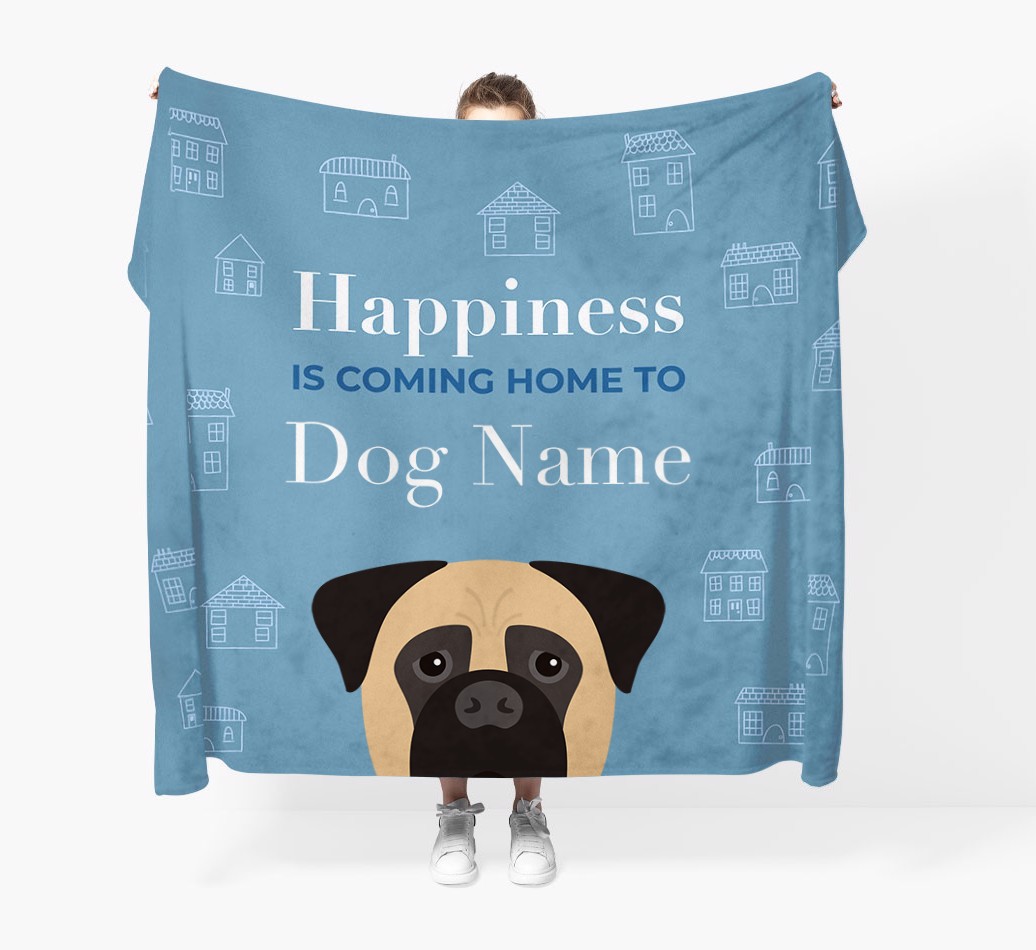 Happiness Is: Personalised {breedFullName} Throw Blanket