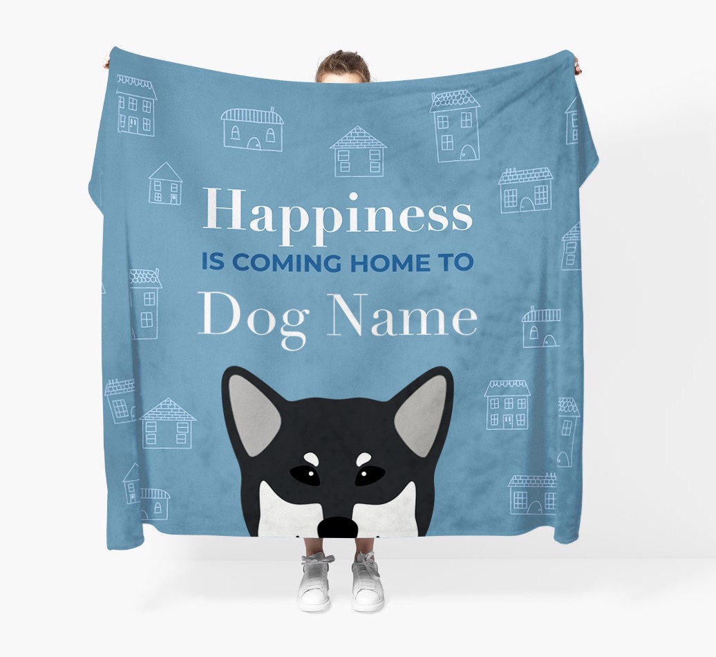 Happiness Is: Personalized {breedFullName} Throw Blanket
