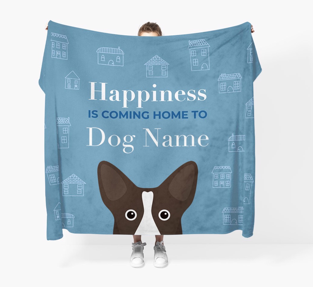 Happiness Is: Personalized {breedFullName} Throw Blanket