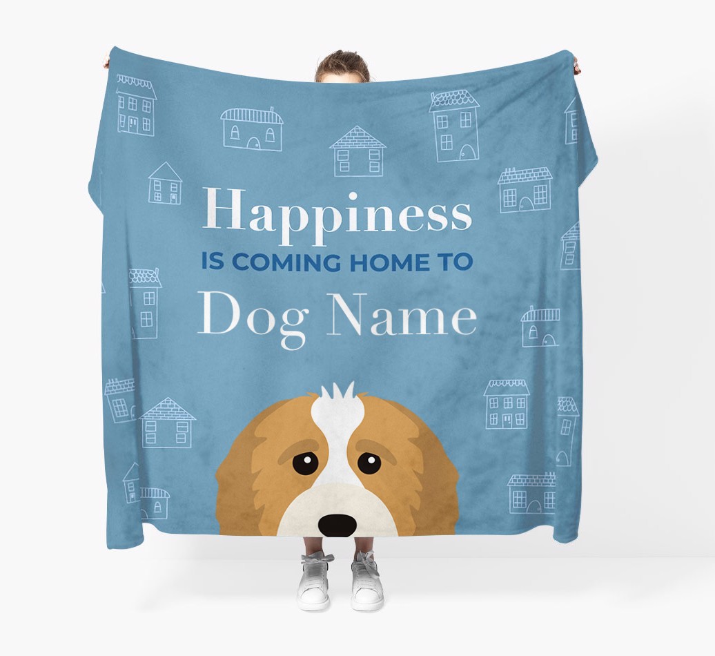 Happiness Is: Personalised {breedFullName} Throw Blanket