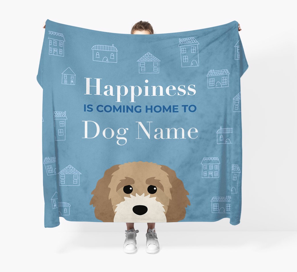 Happiness Is: Personalised {breedFullName} Throw Blanket