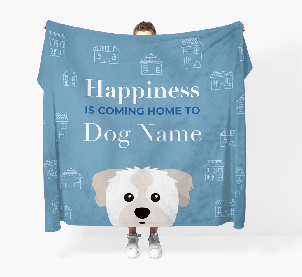 Happiness Is: Personalised {breedFullName} Throw Blanket