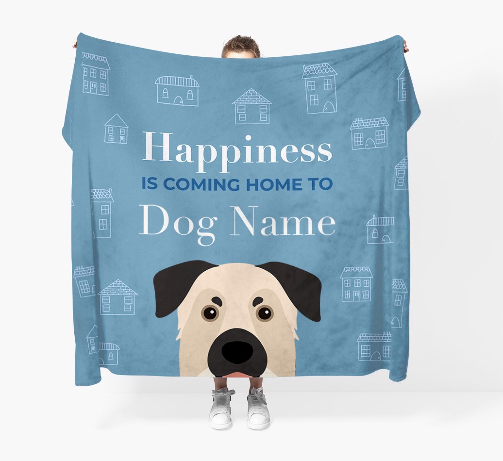 Happiness Is: Personalised {breedFullName} Throw Blanket