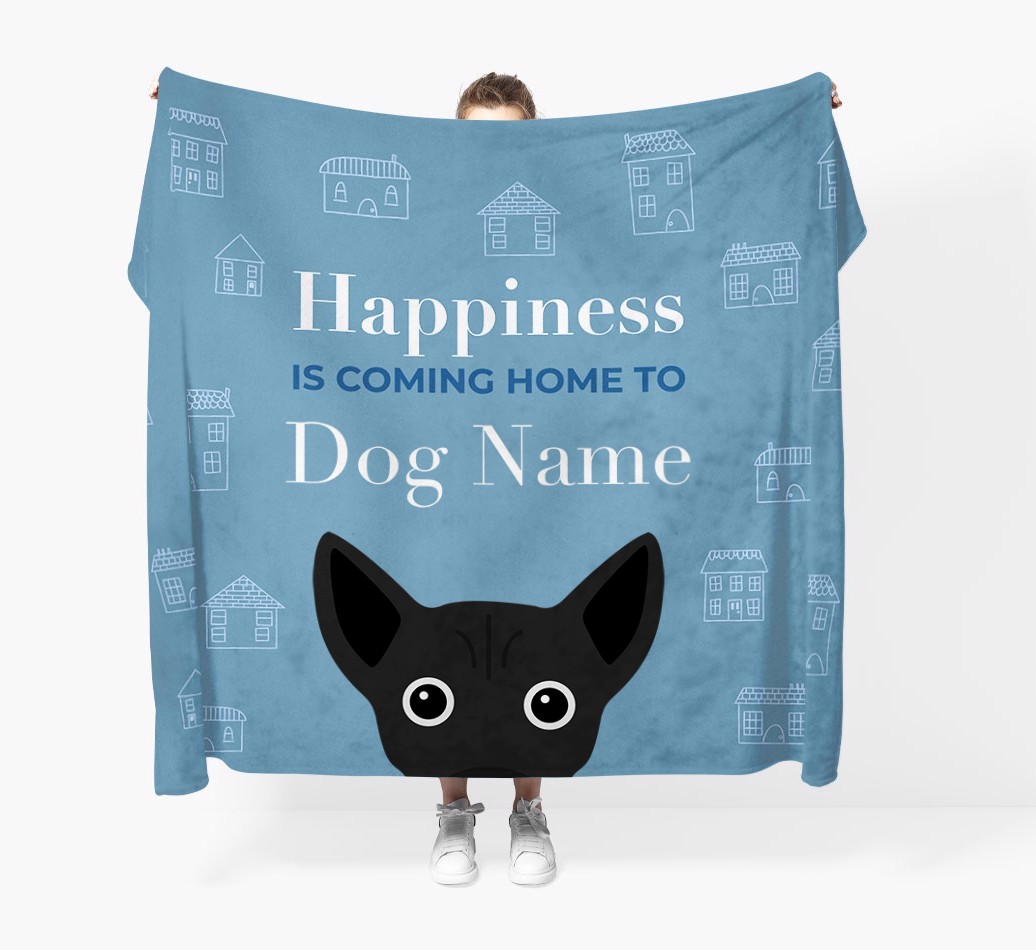 Happiness Is: Personalised {breedFullName} Throw Blanket