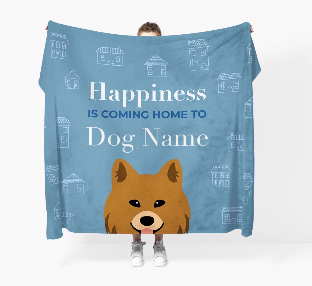 Happiness Is: Personalised {breedFullName} Throw Blanket