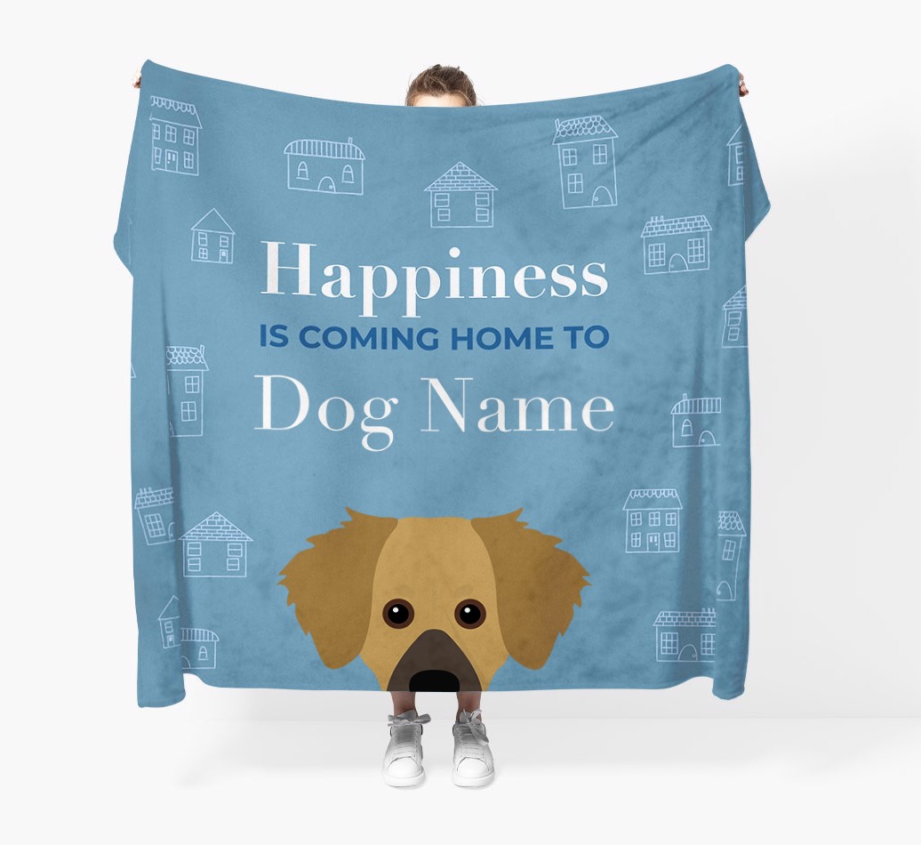 Happiness Is: Personalised {breedFullName} Throw Blanket