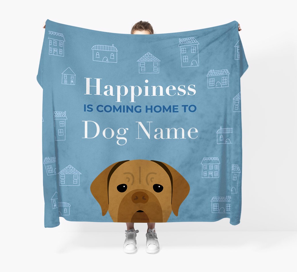 Happiness Is: Personalised {breedFullName} Throw Blanket
