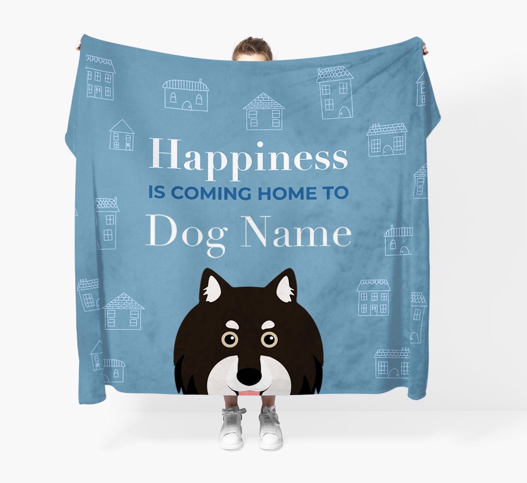 Happiness Is: Personalised {breedFullName} Throw Blanket