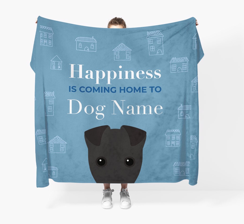 Happiness Is: Personalised {breedFullName} Throw Blanket