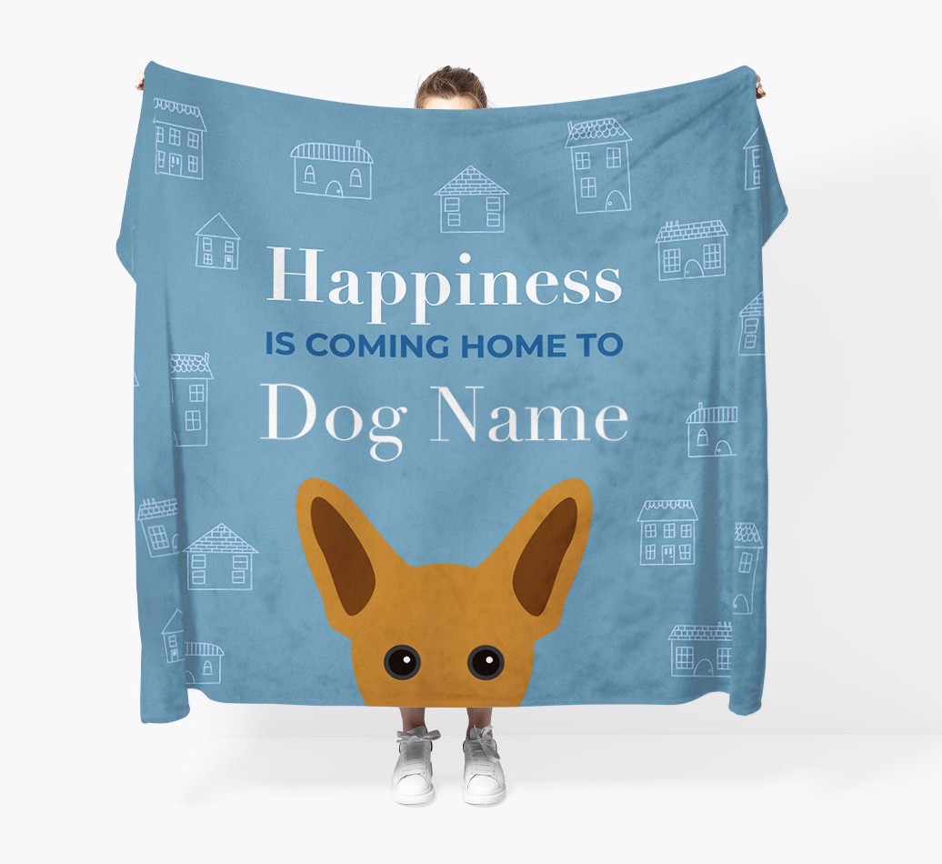 Happiness Is: Personalised {breedFullName} Throw Blanket