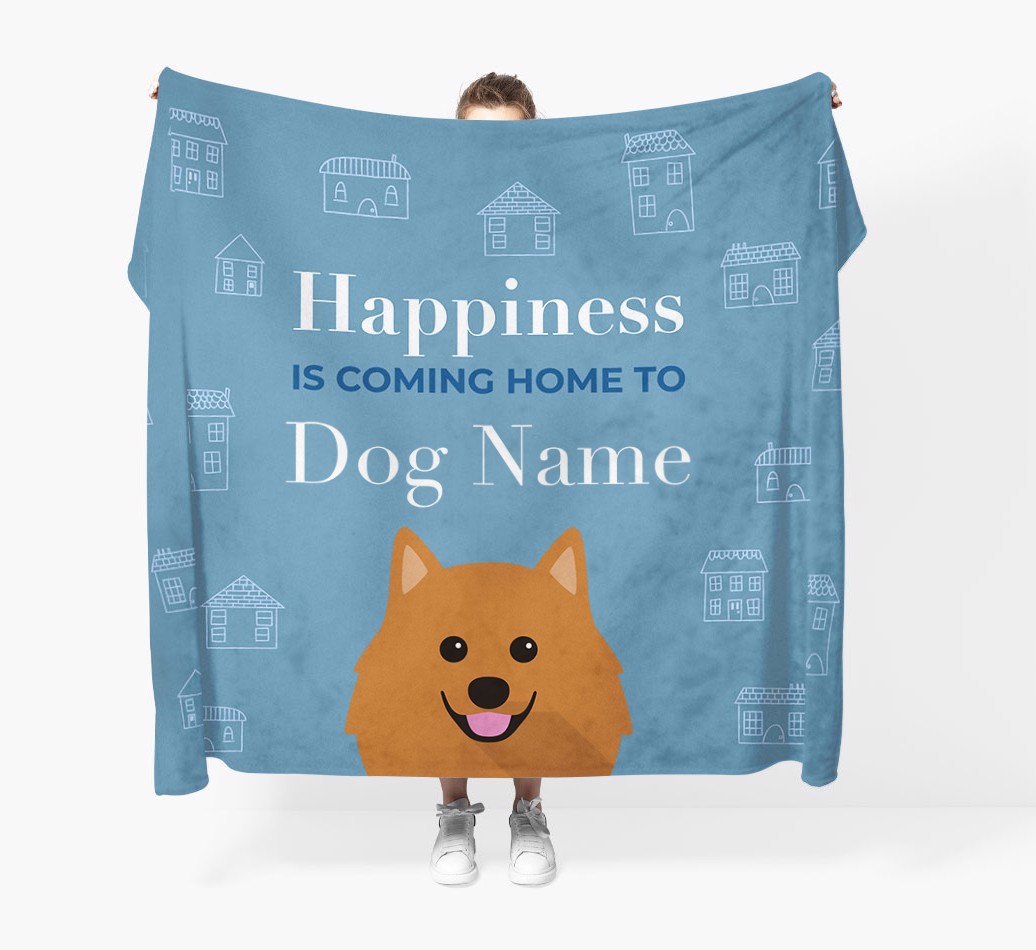 Happiness Is: Personalized {breedFullName} Throw Blanket