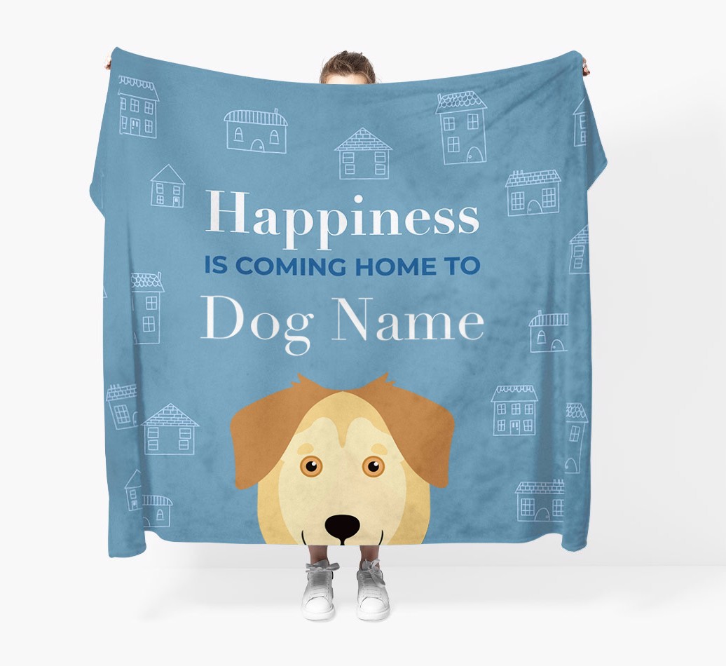 Happiness Is: Personalised {breedFullName} Throw Blanket