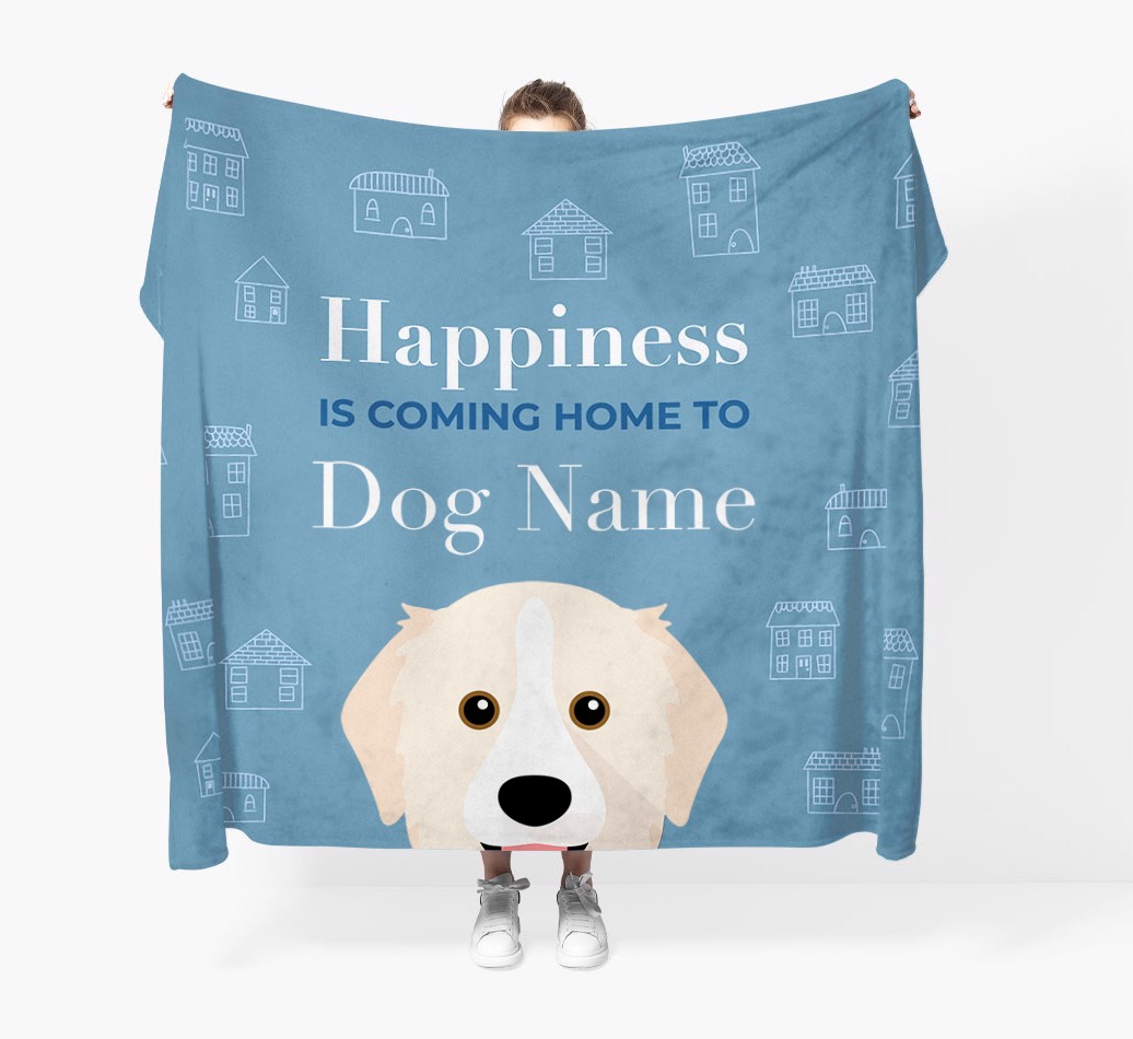 Happiness Is: Personalised {breedFullName} Throw Blanket