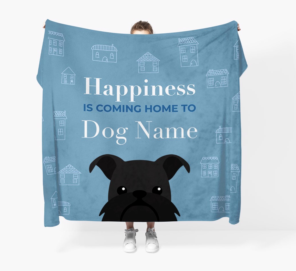 Happiness Is: Personalised {breedFullName} Throw Blanket