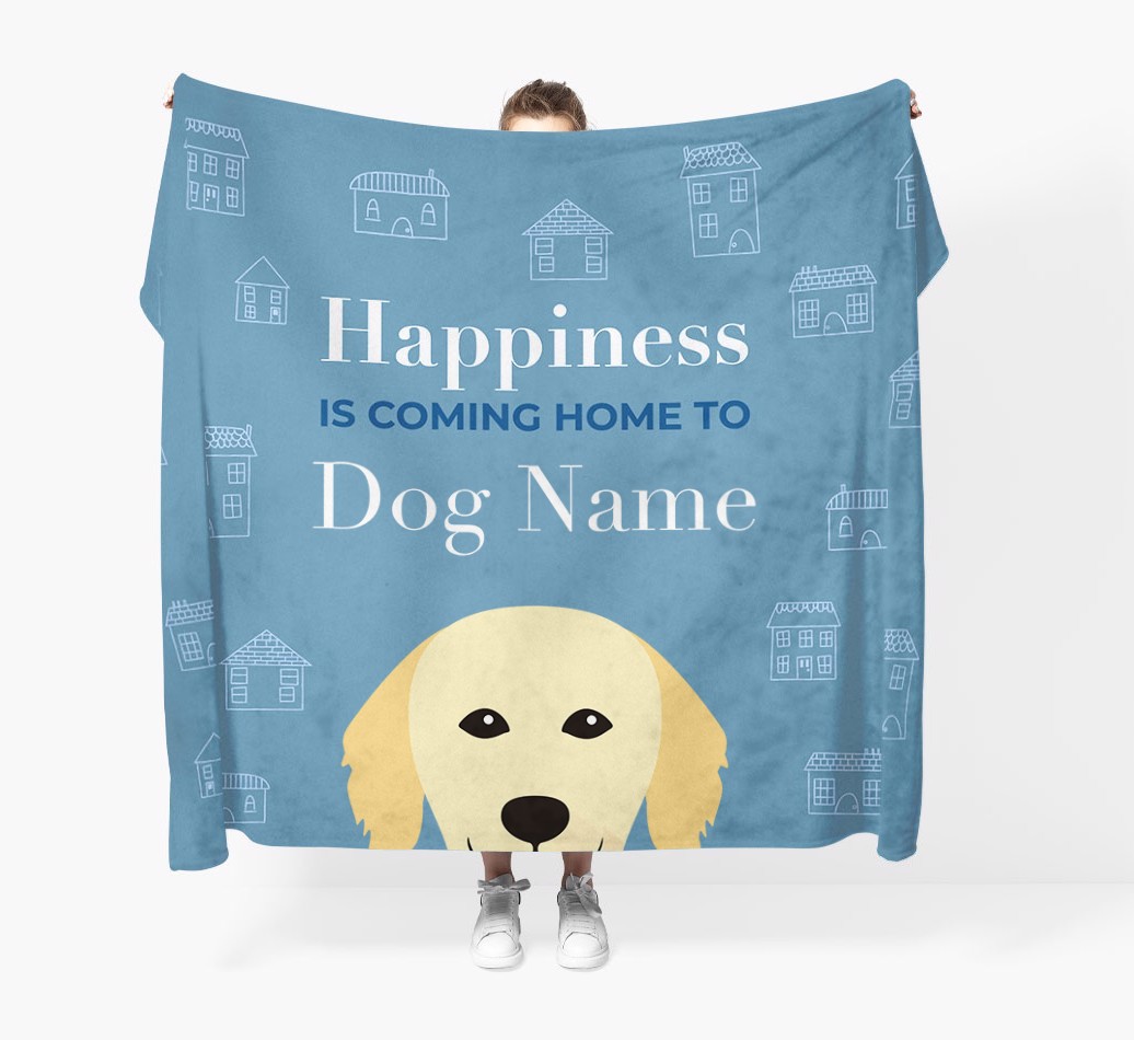 Happiness Is: Personalised {breedFullName} Throw Blanket