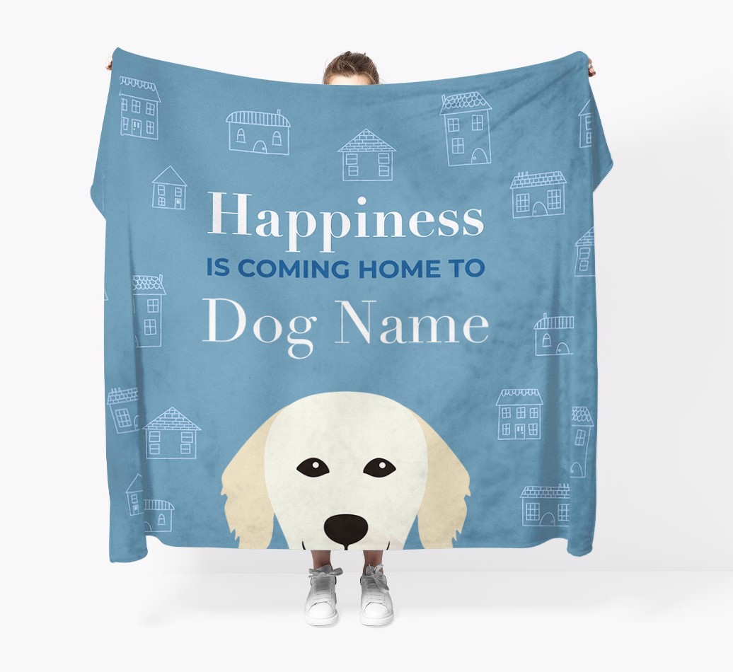 Happiness Is: Personalised {breedFullName} Throw Blanket