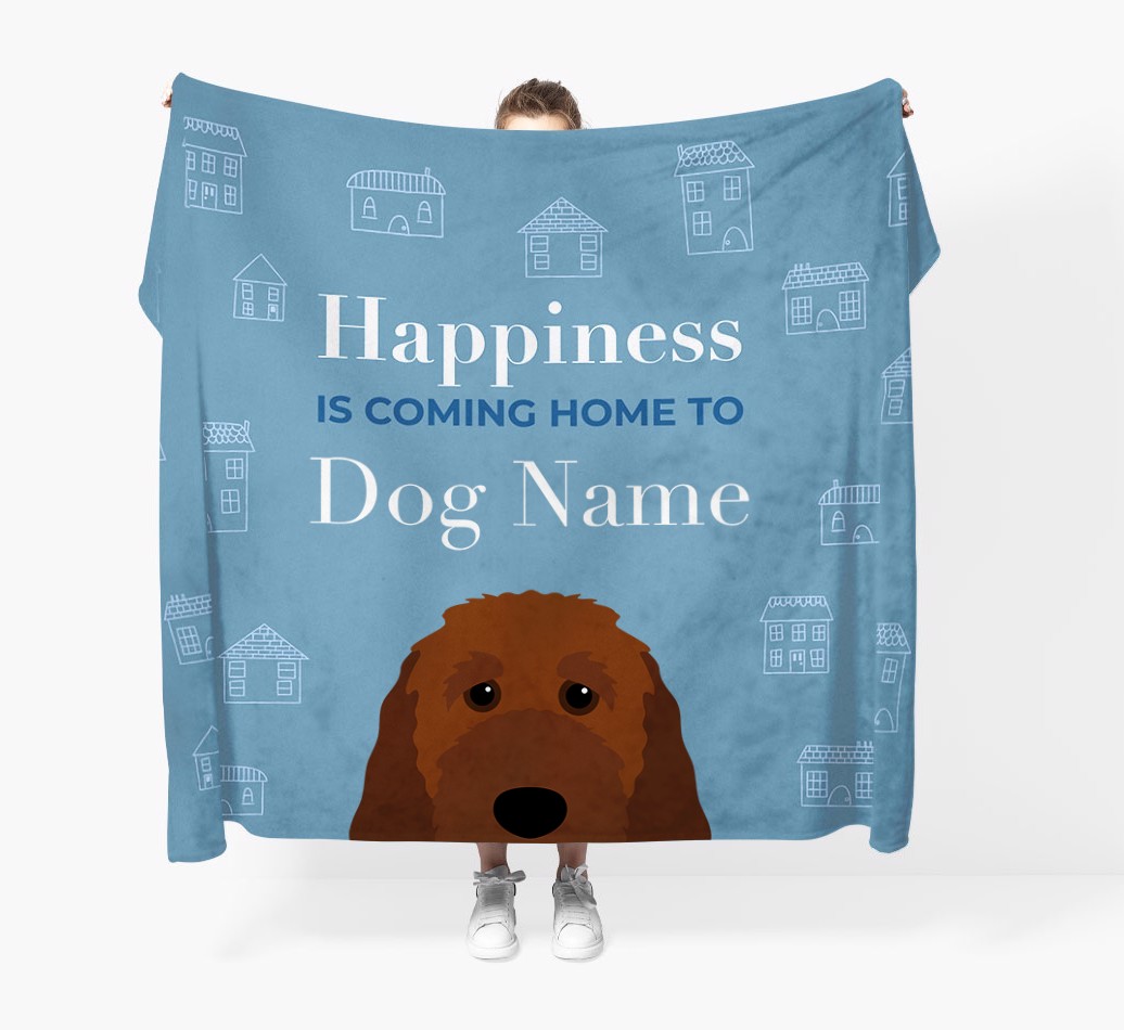 Happiness Is: Personalised {breedFullName} Throw Blanket