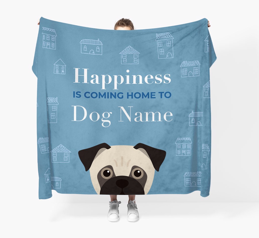 Happiness Is: Personalised {breedFullName} Throw Blanket