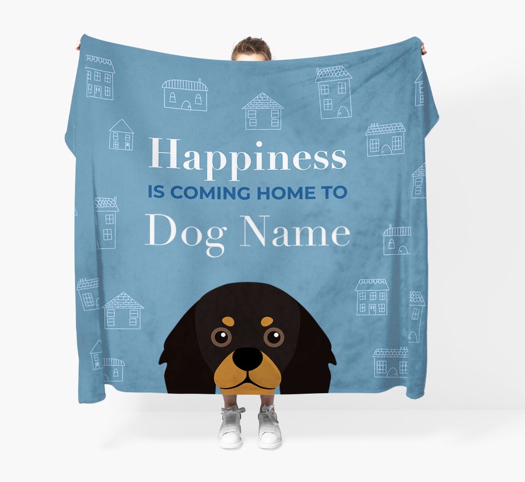 Happiness Is: Personalised {breedFullName} Throw Blanket