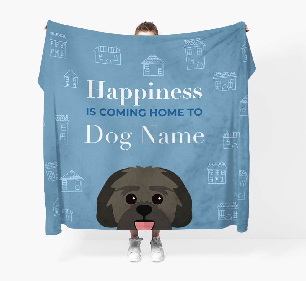Happiness Is: Personalised {breedFullName} Throw Blanket