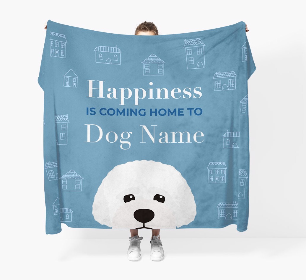 Happiness Is: Personalised {breedFullName} Throw Blanket