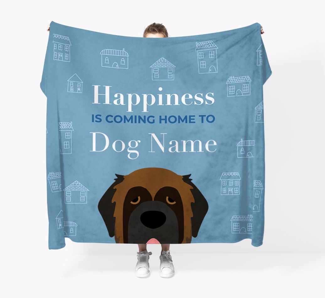 Happiness Is: Personalised {breedFullName} Throw Blanket