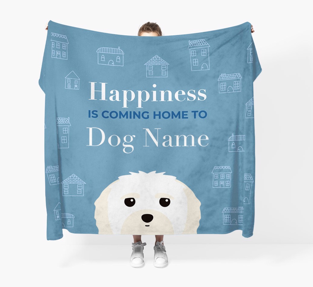 Happiness Is: Personalised {breedFullName} Throw Blanket