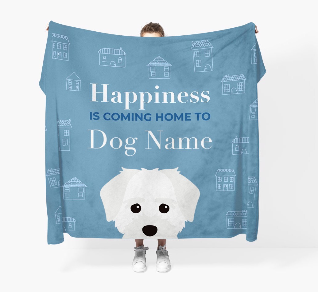 Happiness Is: Personalised {breedFullName} Throw Blanket