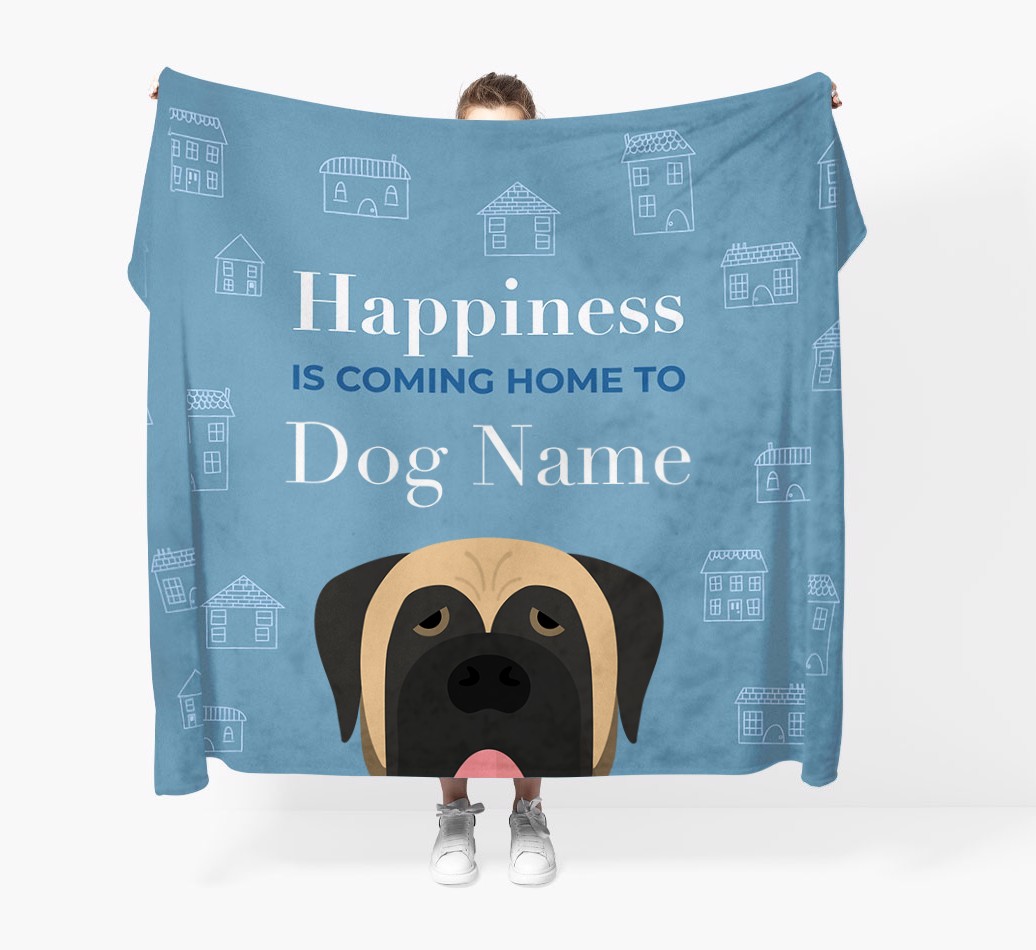 Happiness Is: Personalised {breedFullName} Throw Blanket