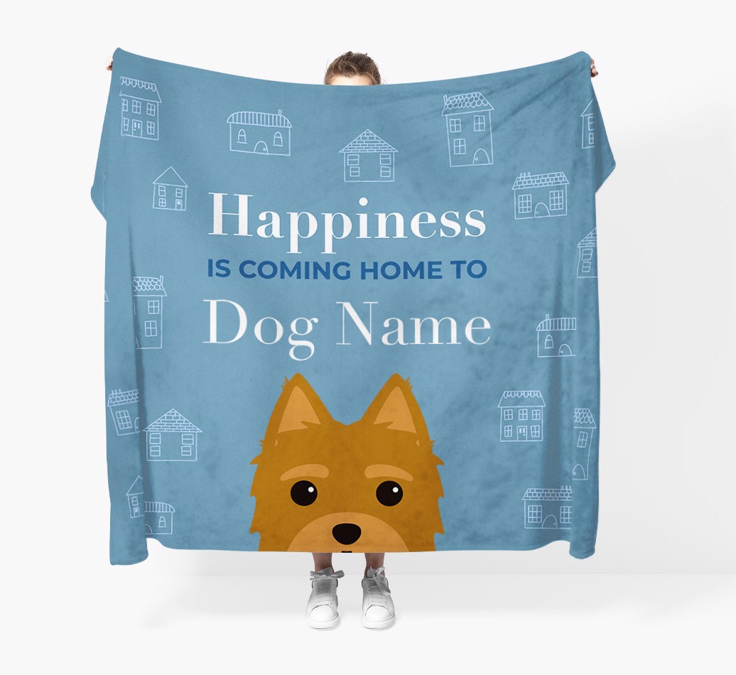 Happiness Is: Personalised {breedFullName} Throw Blanket