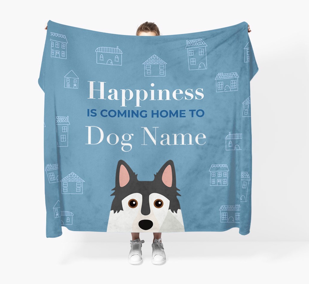 Happiness Is: Personalised {breedFullName} Throw Blanket