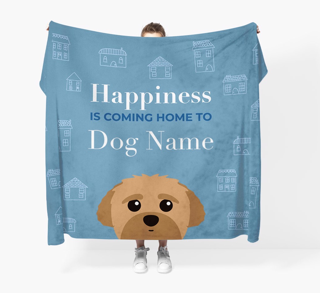 Happiness Is: Personalised {breedFullName} Throw Blanket