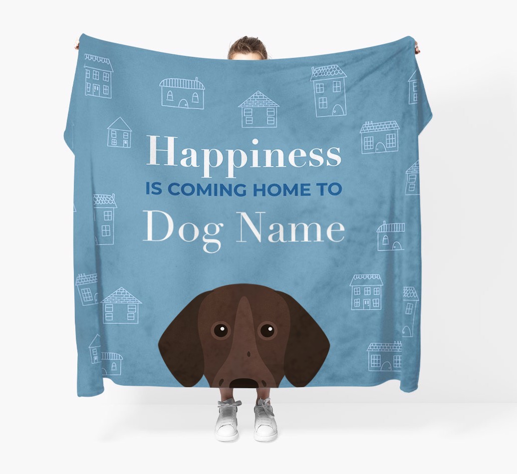 Happiness Is: Personalised {breedFullName} Throw Blanket