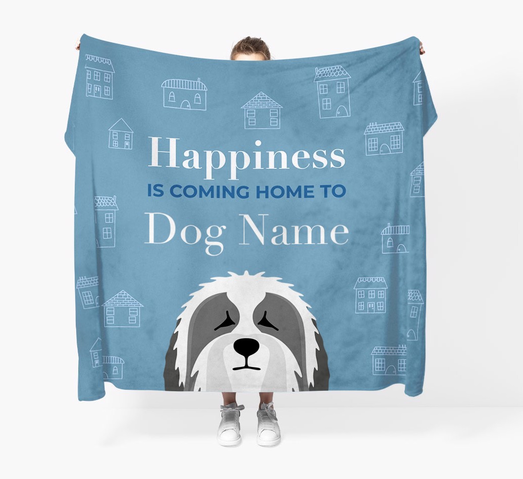 Happiness Is: Personalised {breedFullName} Throw Blanket