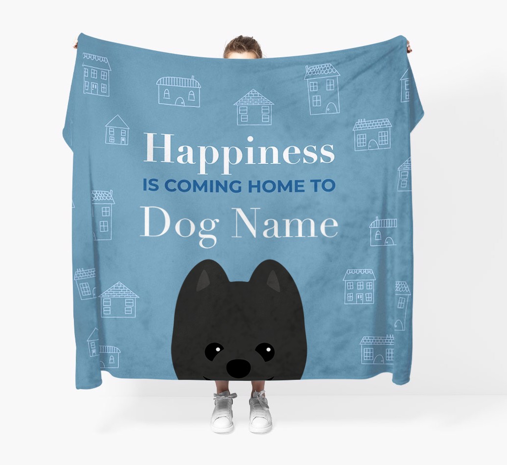 Happiness Is: Personalised {breedFullName} Throw Blanket