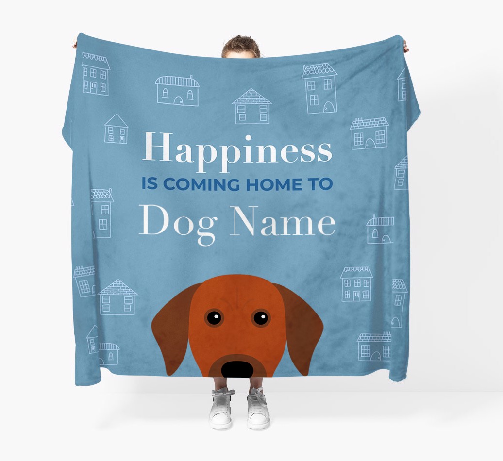 Happiness Is: Personalised {breedFullName} Throw Blanket