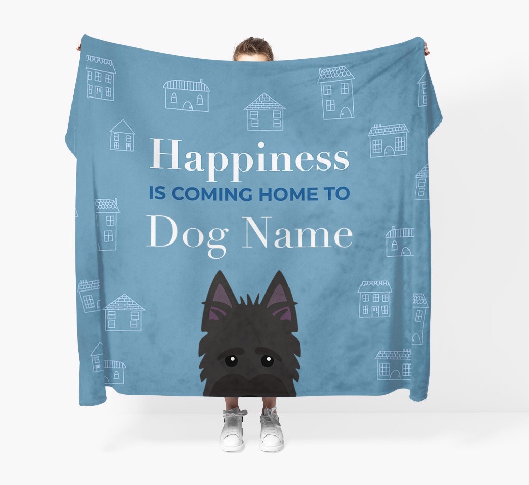 Happiness Is: Personalised {breedFullName} Throw Blanket