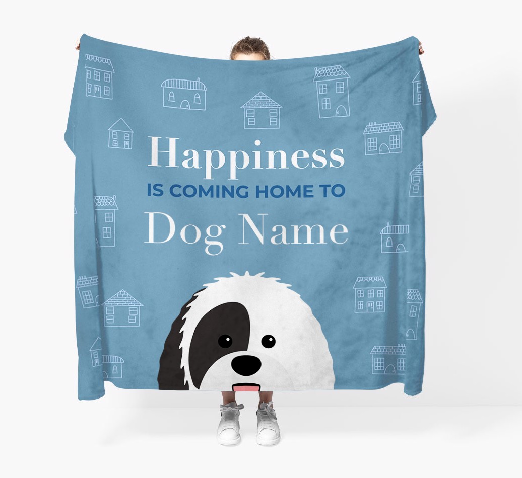 Happiness Is: Personalised {breedFullName} Throw Blanket
