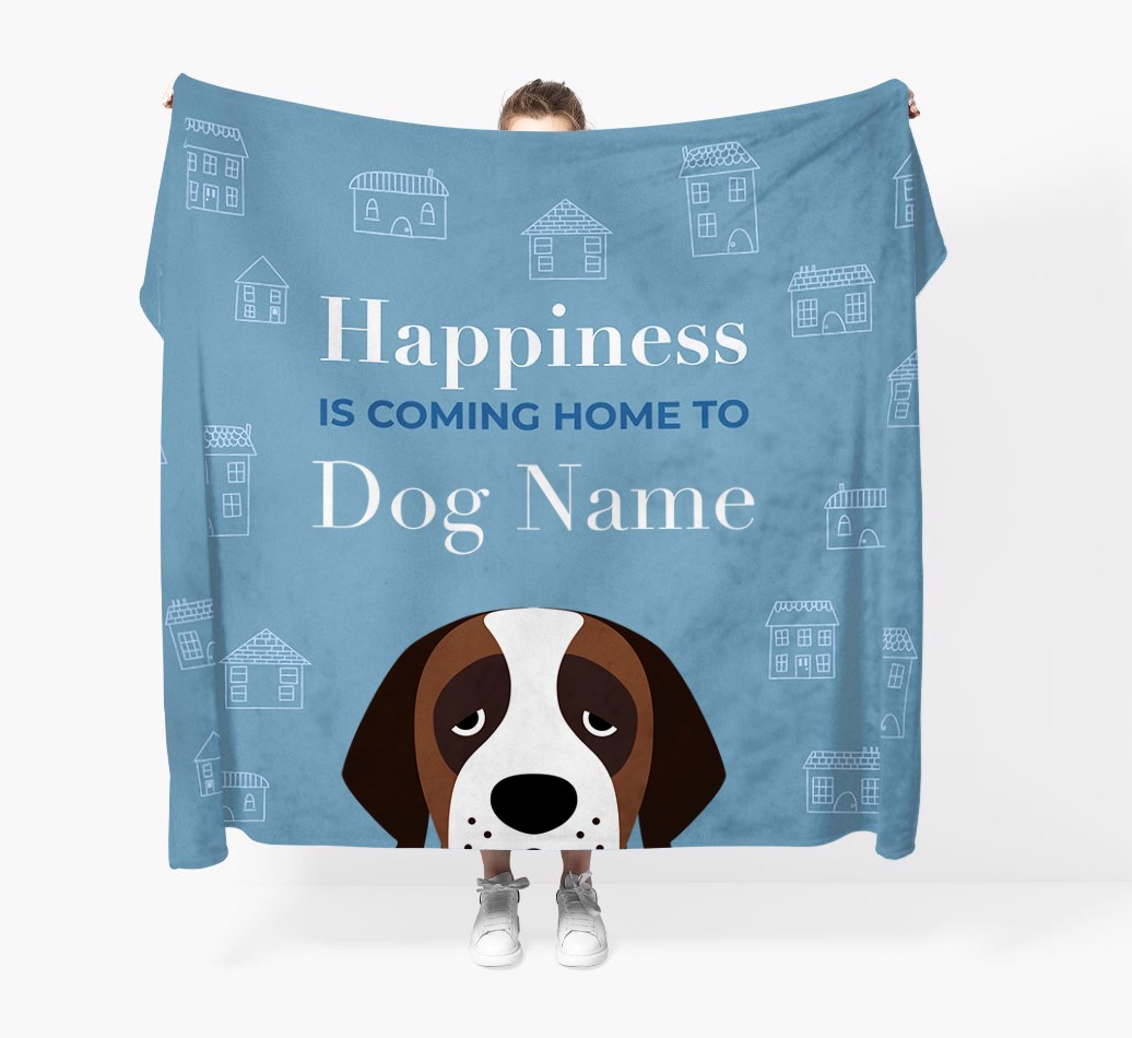 Happiness Is: Personalised {breedFullName} Throw Blanket
