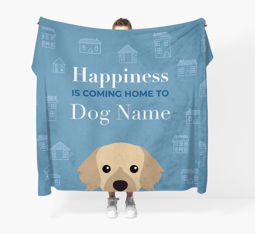 Happiness Is: Personalised {breedFullName} Throw Blanket