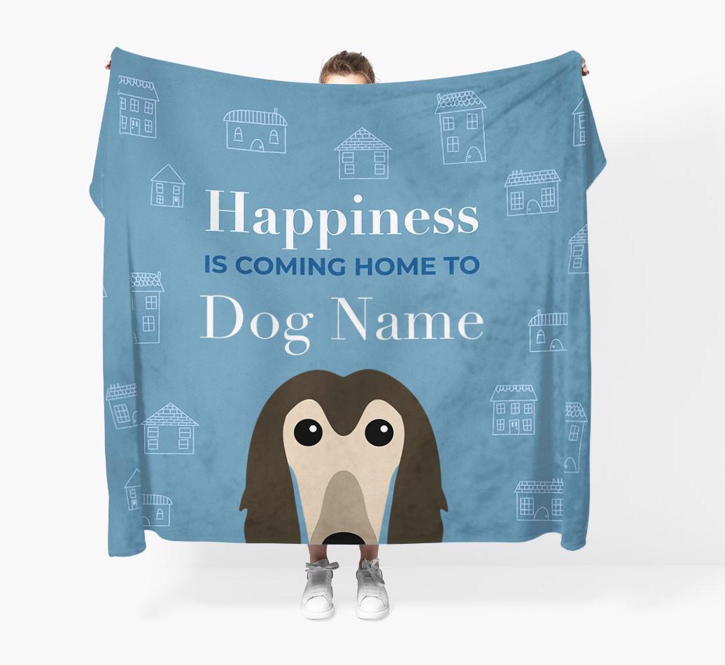 Happiness Is: Personalized {breedFullName} Throw Blanket