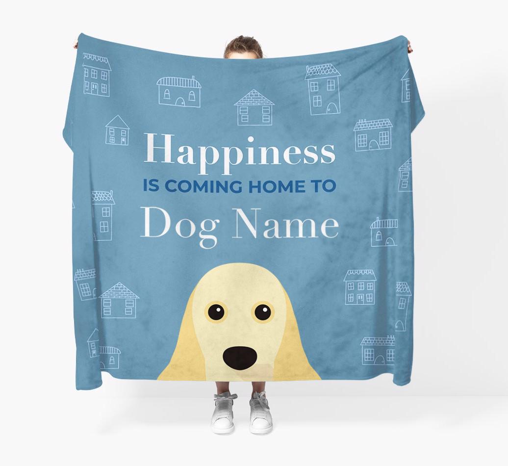 Happiness Is: Personalized {breedFullName} Throw Blanket