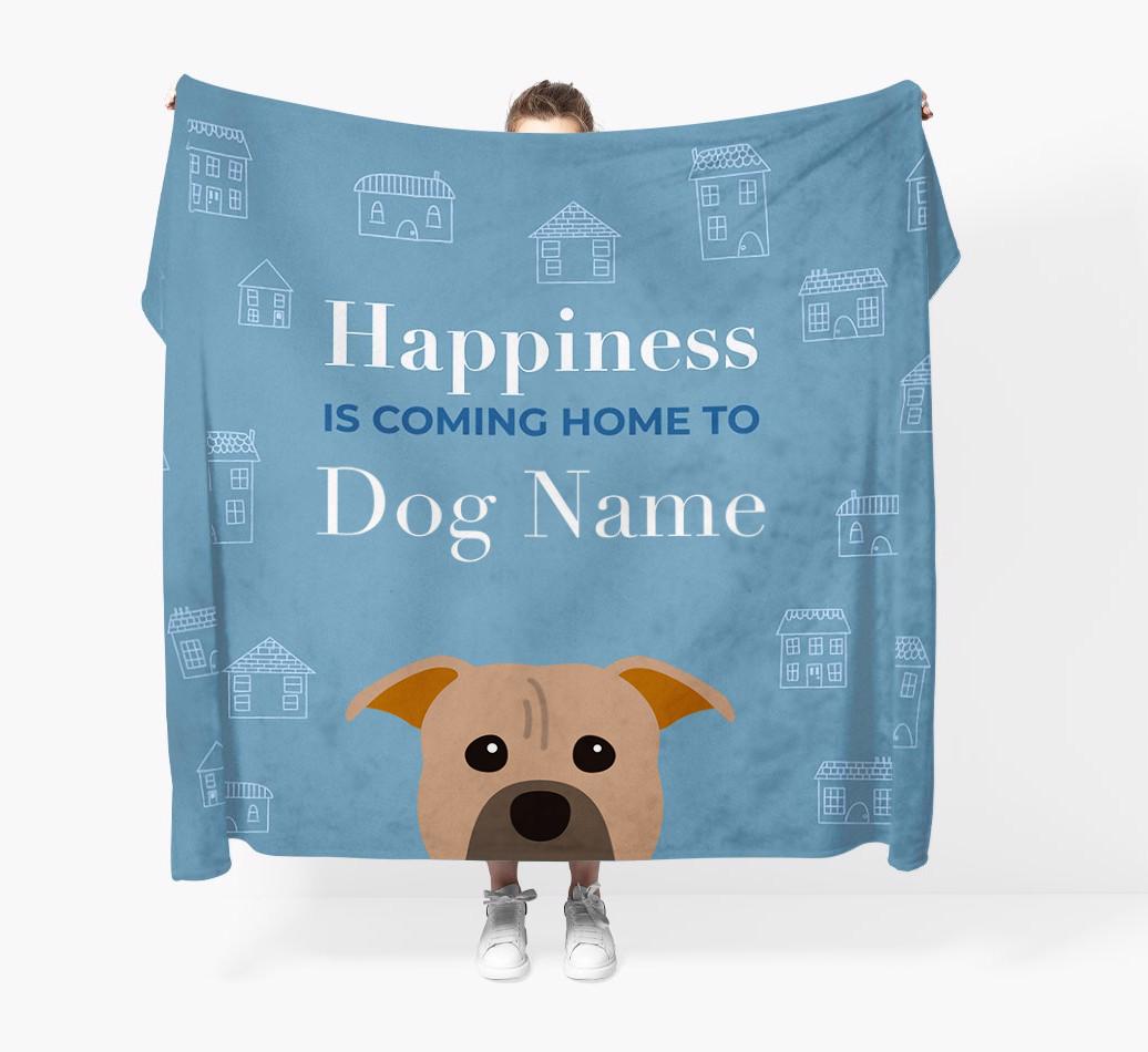 Happiness Is: Personalized {breedFullName} Throw Blanket