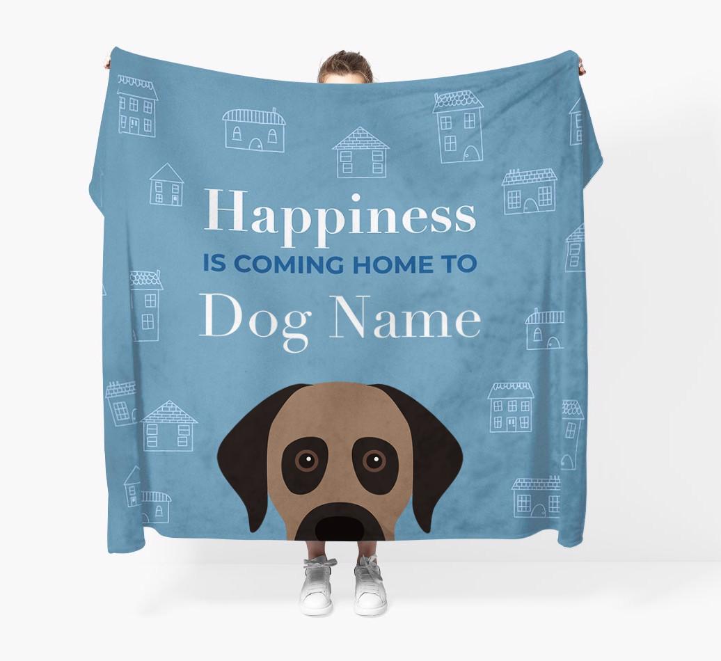 Happiness Is: Personalized {breedFullName} Throw Blanket
