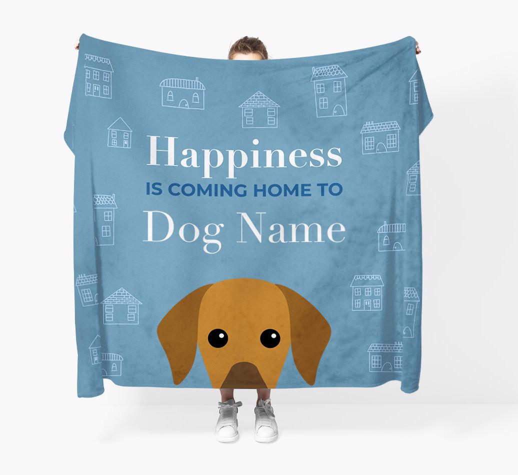 Happiness Is: Personalized {breedFullName} Throw Blanket