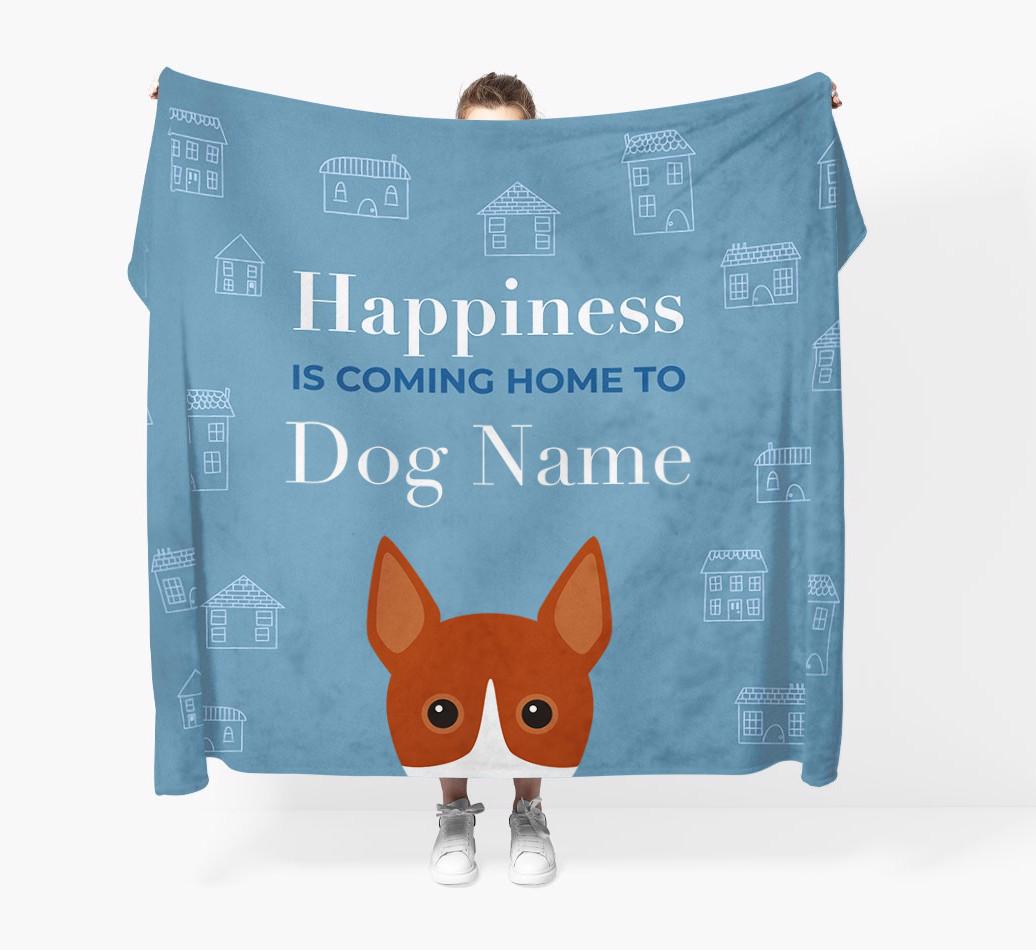 Happiness Is: Personalized {breedFullName} Throw Blanket