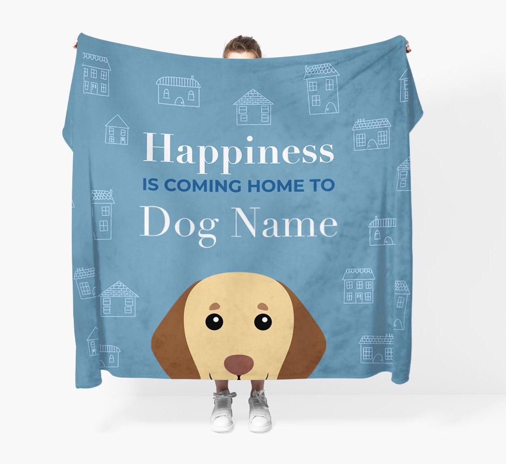 Happiness Is: Personalized {breedFullName} Throw Blanket