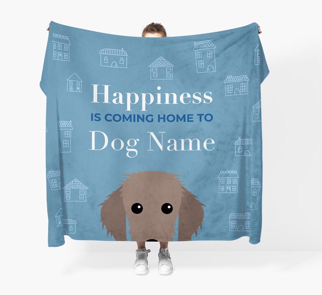 Happiness Is: Personalized {breedFullName} Throw Blanket