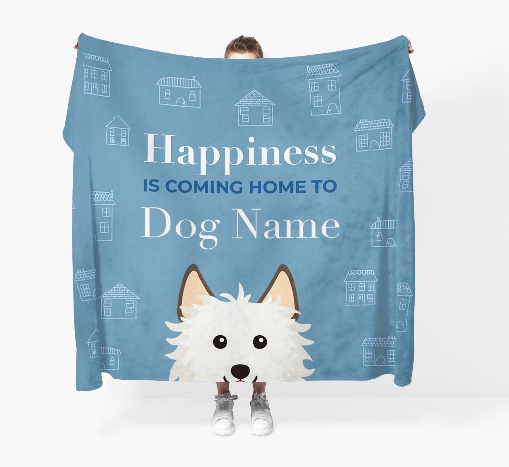 Happiness Is: Personalized {breedFullName} Throw Blanket